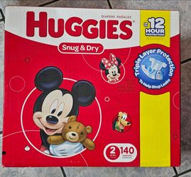 Huggies Snug And Dry 140ct Size 2