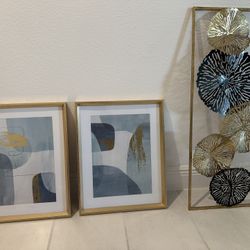 Blue & Gold Wall Decor