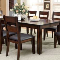 Brand New Dark Cherry 9pc Formal Dining Table Set