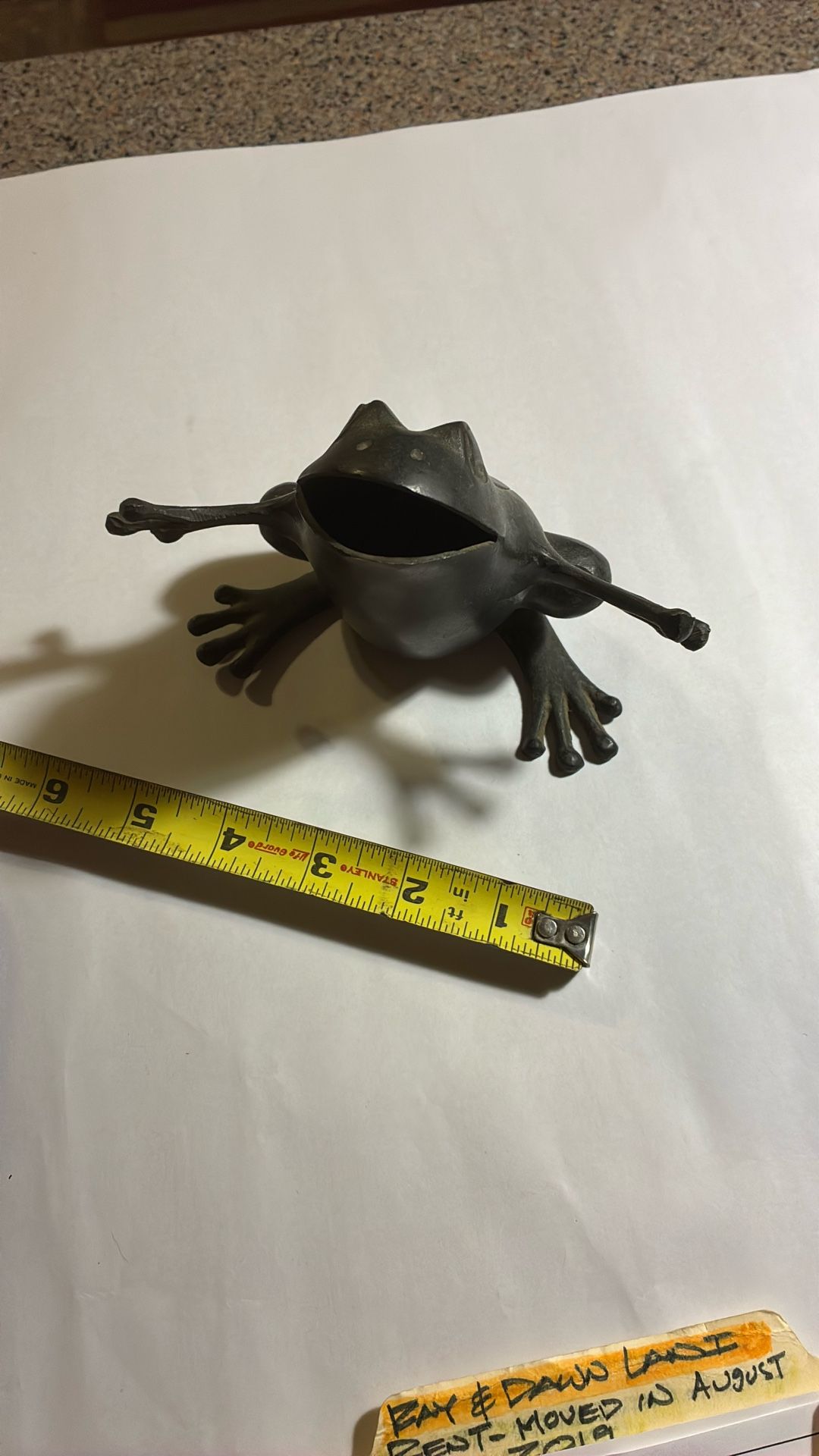 Frog. Beautiful Bronze Frog For Pencils Or Flower 