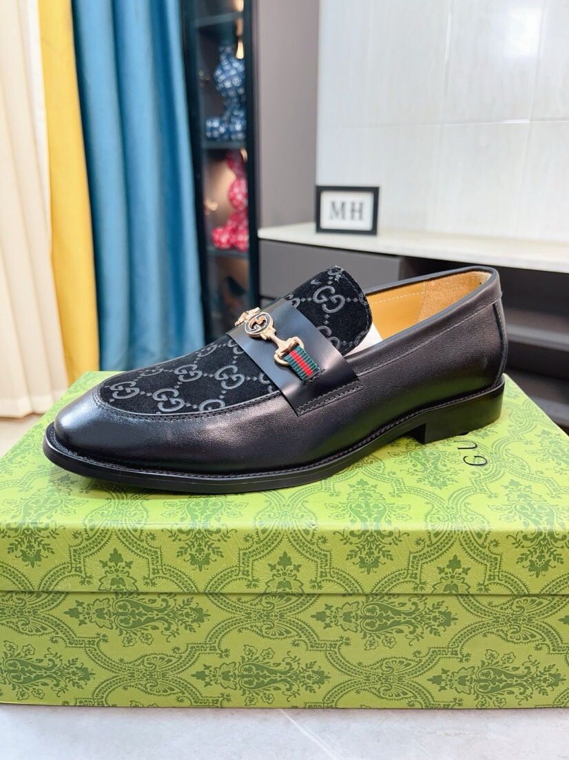 Gucci GG Menโs Leather Shoes With Box New