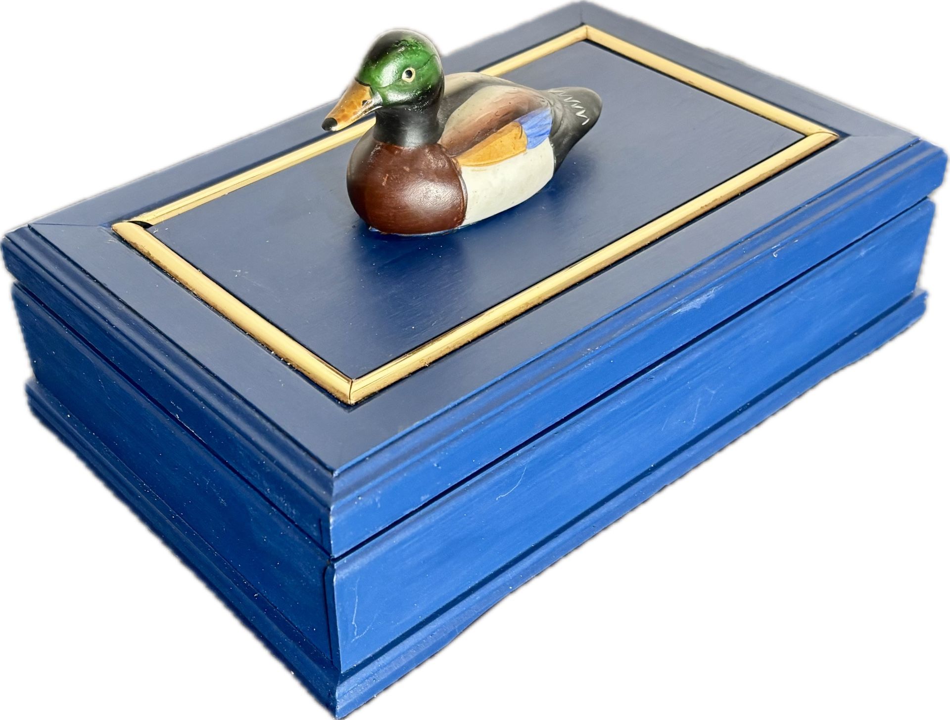 Painted Vintage Blue Men’s Jewelry Valet