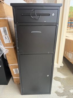 Package Delivery Boxes for Outside, Metal Parcel Drop Box, Large Package Drop Boxes, Secure Anti Theft Package Delivery Box for Porch Curbside with Pa