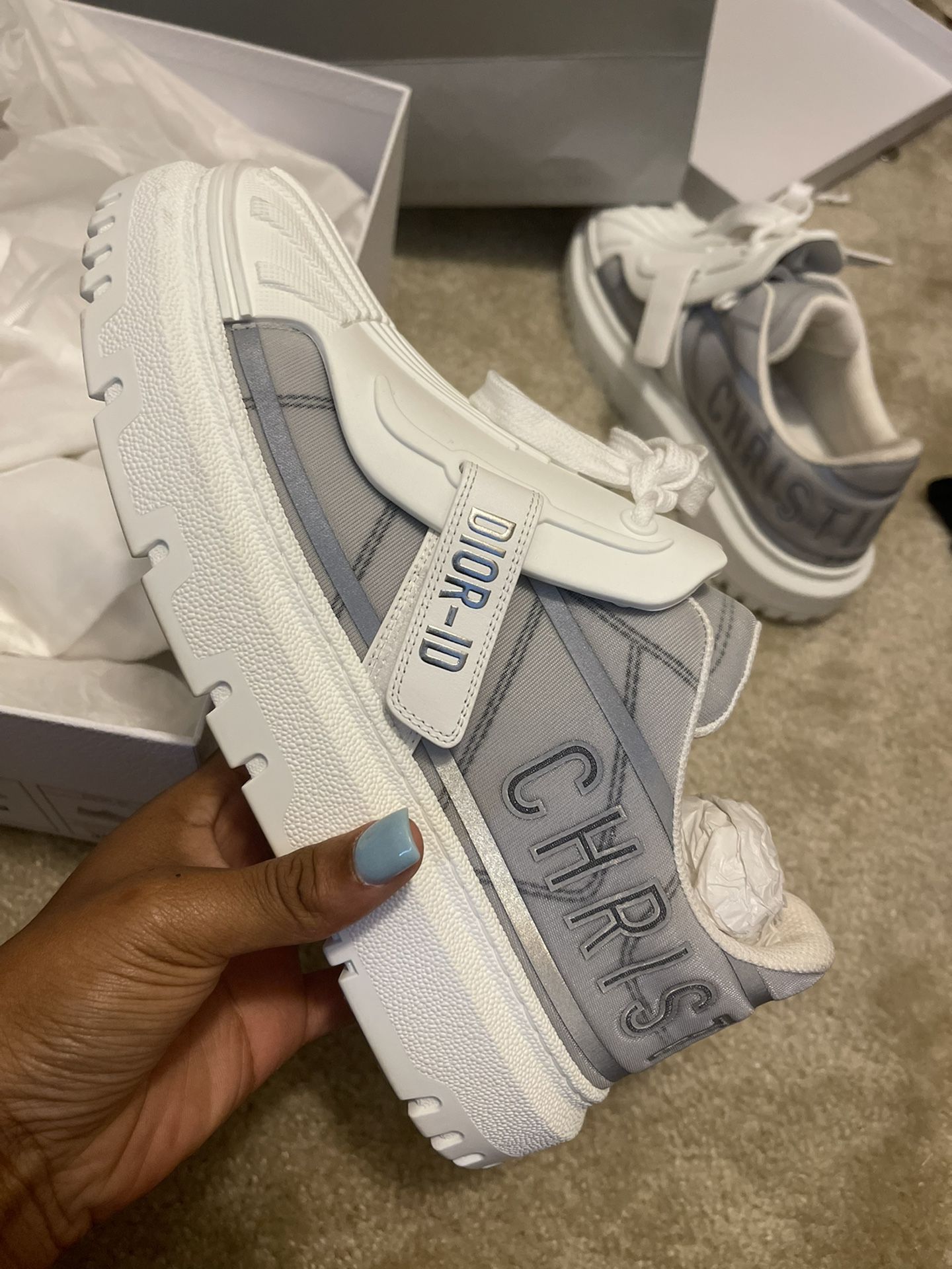 dior shoes white