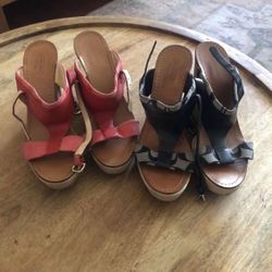 Coach Wedges 2 Pairs 