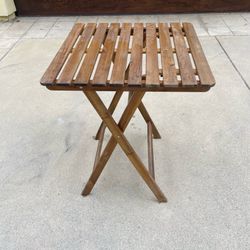 IKEA ASKHOLMEN Foldable Outdoor Table | Dark Brown Acacia Wood | 23 5/8” x 24 3/8”