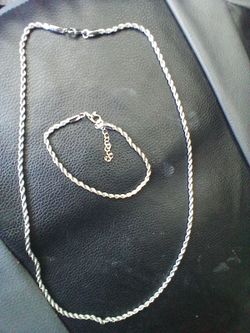 Necklace and matching bracelet