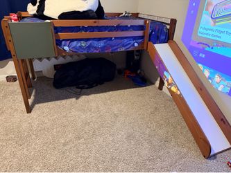 Twin-size slide bed with mattress