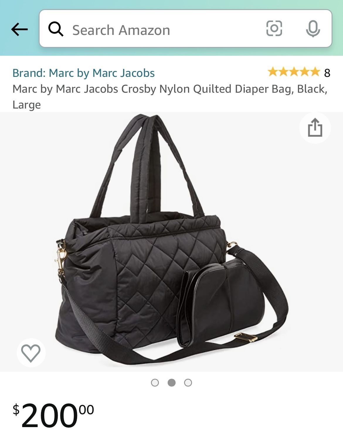 Marc by marc jacobs 2025 crosby nylon quilted diaper bag