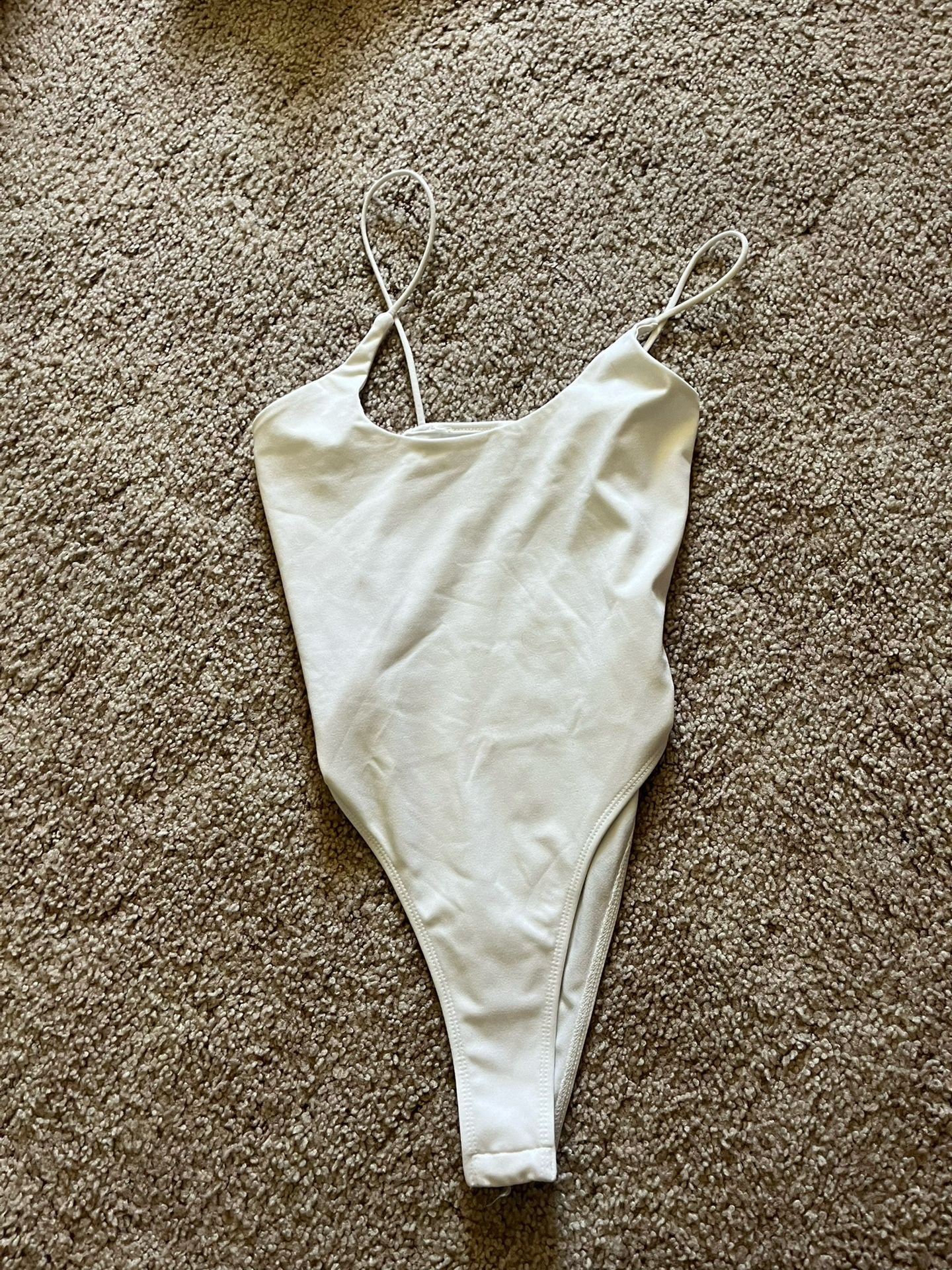 White One Shoulder Bodysuit
