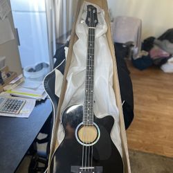 Black Bass Guitar (Bajoloche) 4 String 