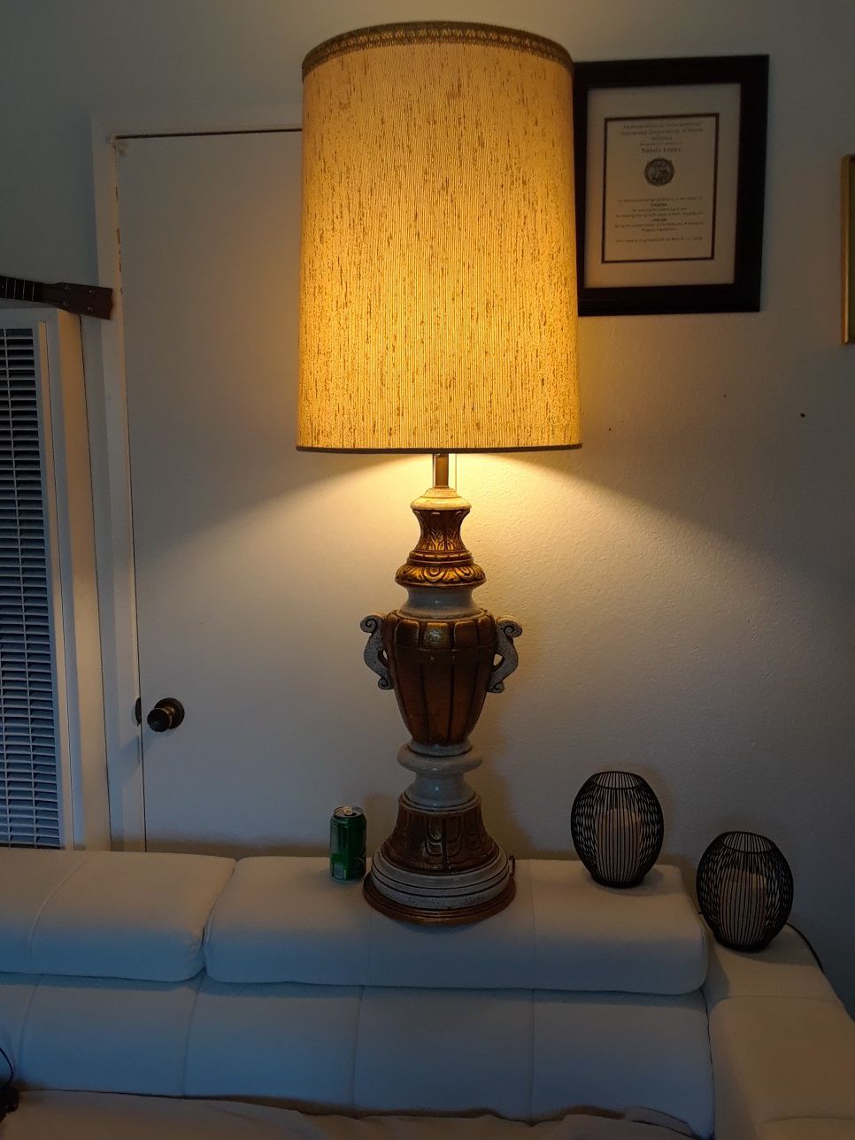 Antique Stone table lamp 54 inch