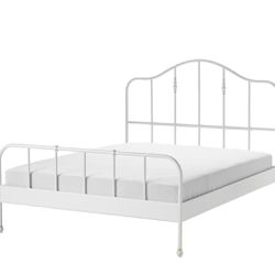 IKEA SAGSTUA Bed Frame (white, Full Size)