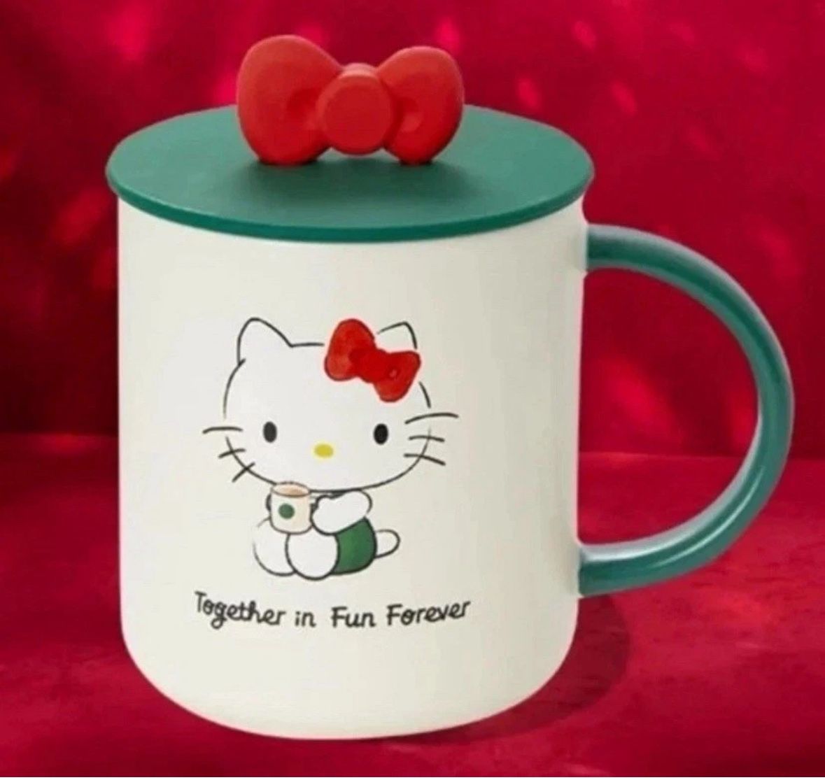 Starbucks Hello Kitty Limited Edition Bow Top Mug With Lid