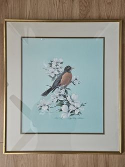 Bird Print Lithograph