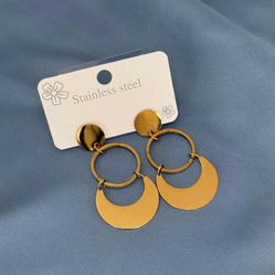 Stainless Steel Modern Dangle Earrings