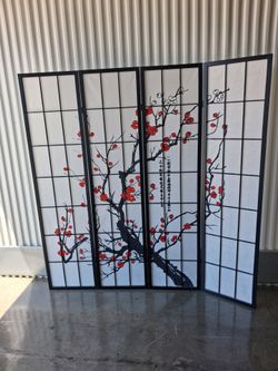 4 Panel screen  cherry blossom