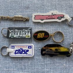 Vintage Movie Key Chains 6pc Lot Fast & Furious, Gone In 60 Seconds…