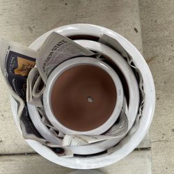 White Ceramic Pots
