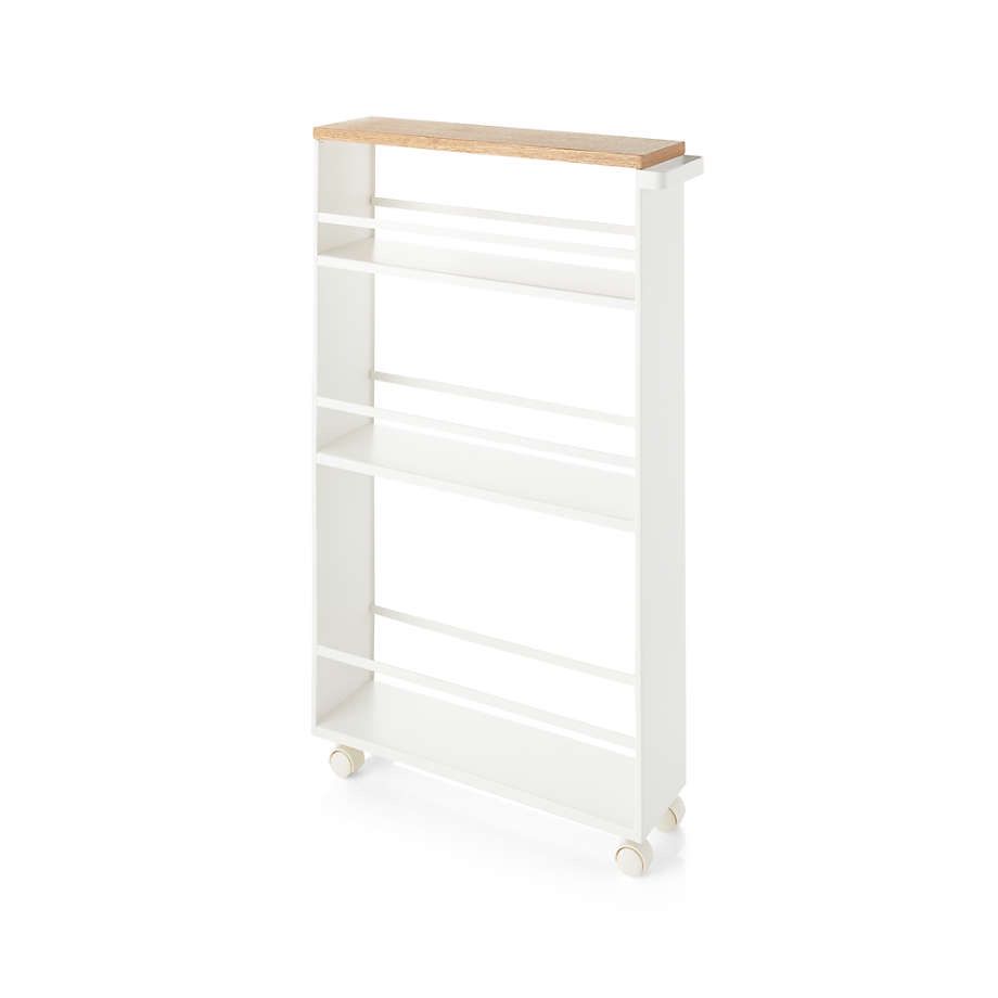 Crate And Barrel Yamazaki Tower White Rolling Cart for Sale in Los