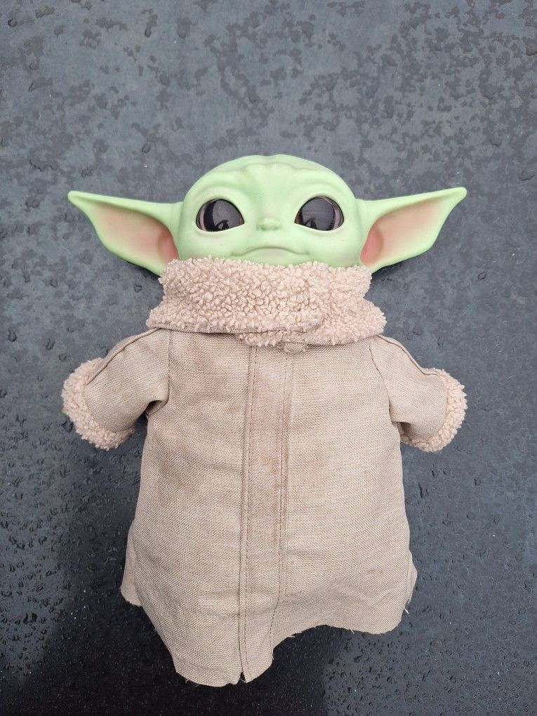 Star Wars Mandalorian The Child Grogu Baby Yoda 12" Plush Hard Head Toy MAKE Offer, I MIGHT AGREE