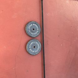 5ft 1 Inch Bar With 25.lbs X 2 