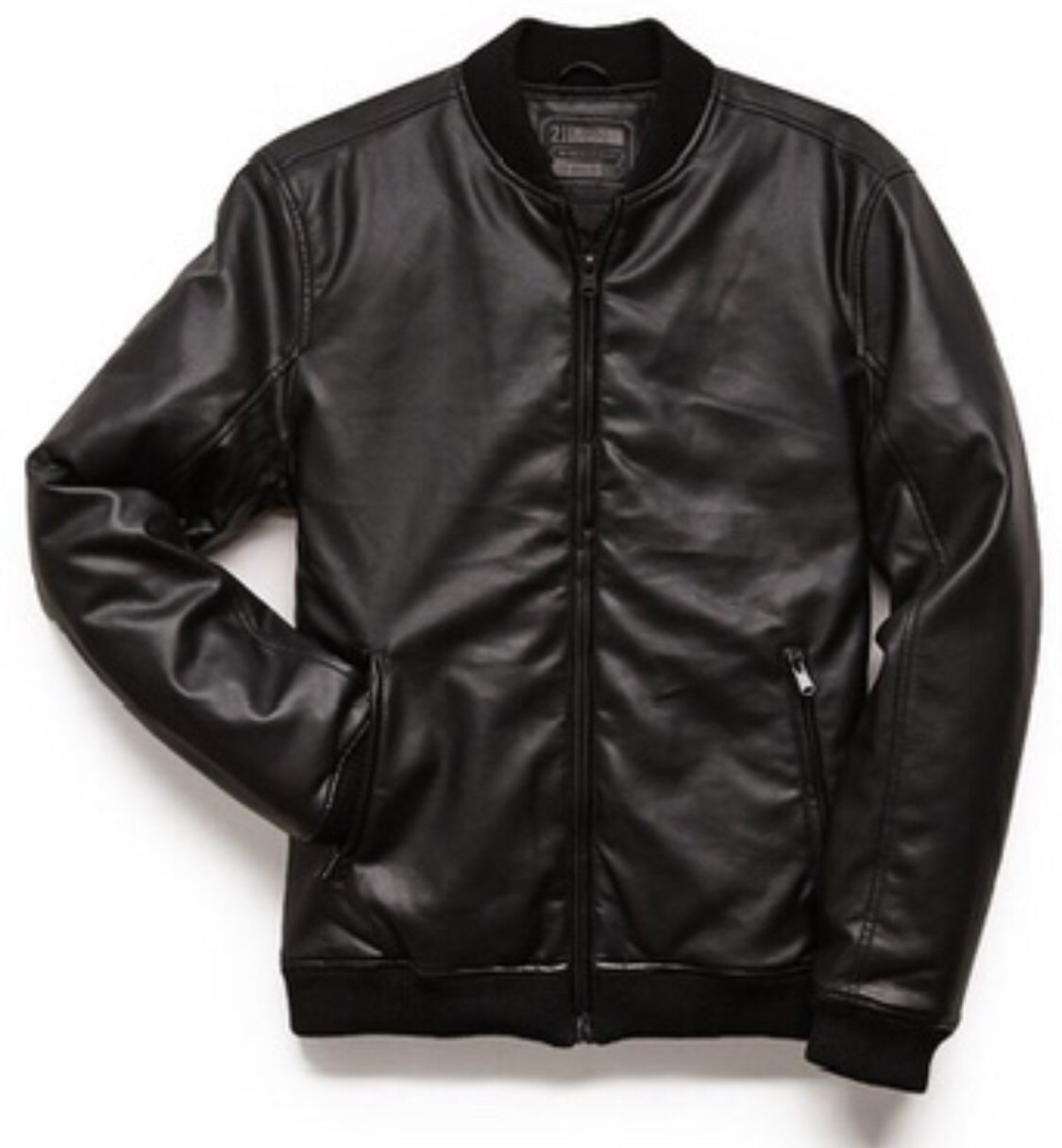 Forever 21 Faux Leather Bomber Jacket