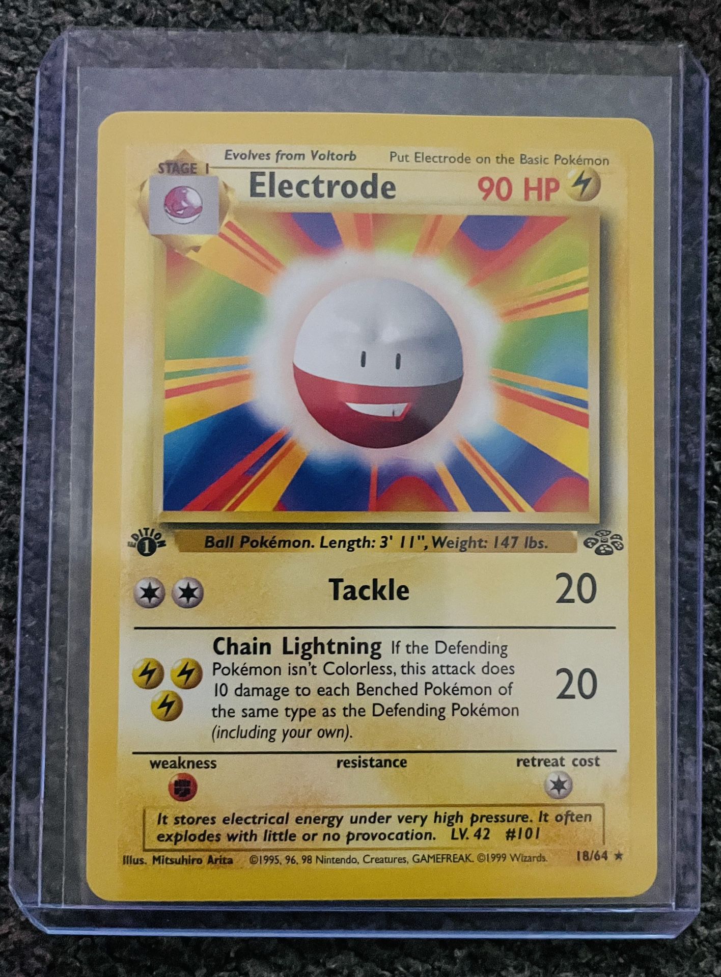 Pokémon Electrode 1st Edition 18/64 - Jungle Error - NM - Rare ©️1999