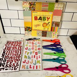 Craft Scissors, Paper Pack, Stickers