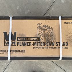Used WEN MSA658T Multi-Purpose Rolling Planer and Miter Saw Tool Stand with Extension Rollers