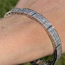 18k white gold 7 CTW Vs-Si diamond tennis bracelet 7 inches