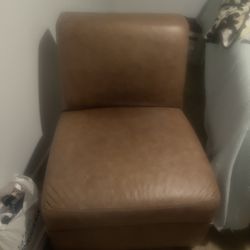 Brown Leather Sofa 