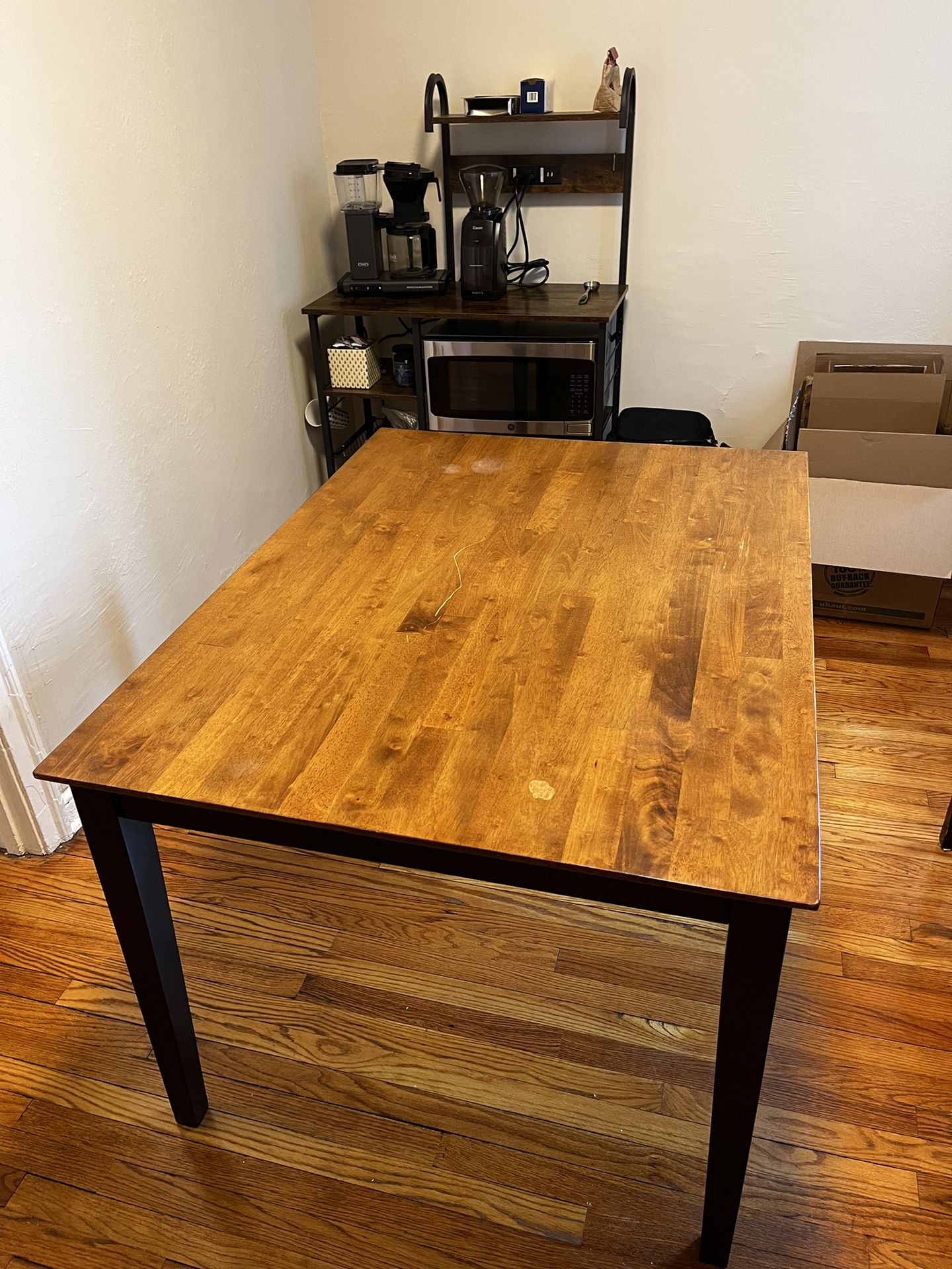 4’ x 3’ Wood Kitchen Table with Detachable Legs