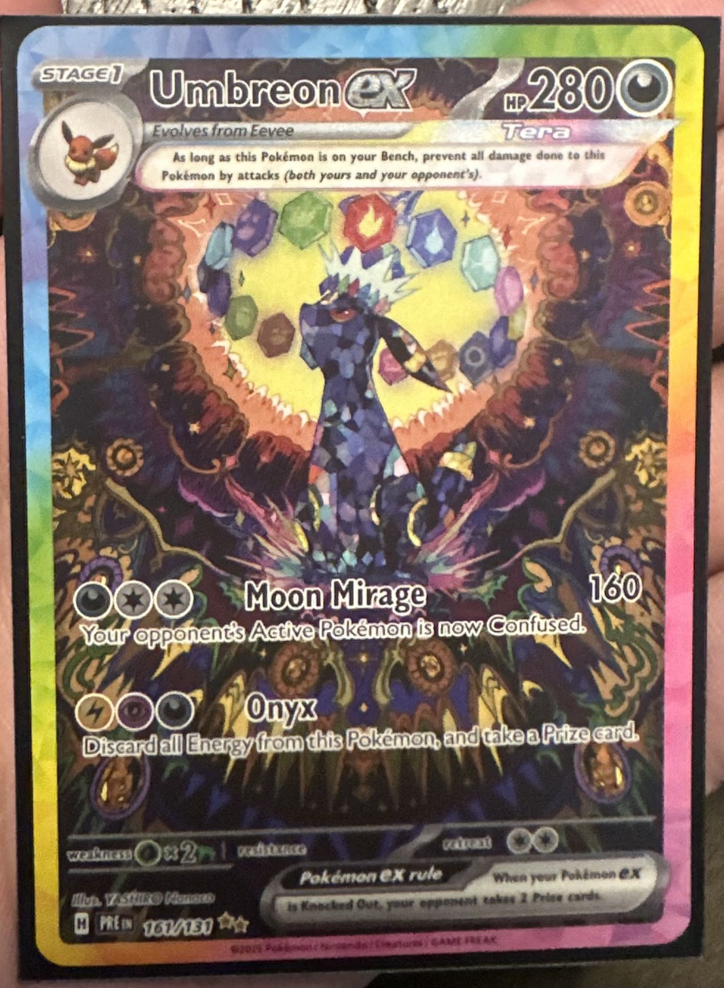 2025 Pokemon Umbreon ex - 161/131 SV Prismatic Evolutions