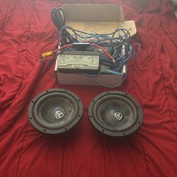 8 inch subwoofers plus radio and amp and all wires needed