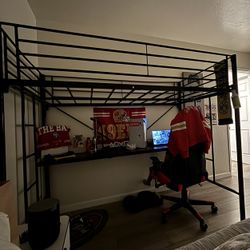 Twin Bunk Bed With Desk 