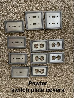 Pewter switch plate covers