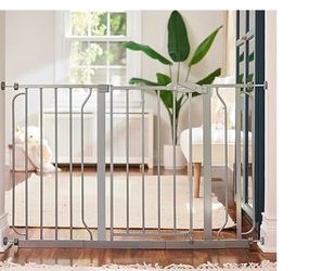 Baby Gate or Dog Gate for Doorways and Halls, Auto-Close, Easy Walk-Through Access, Triple Lock
