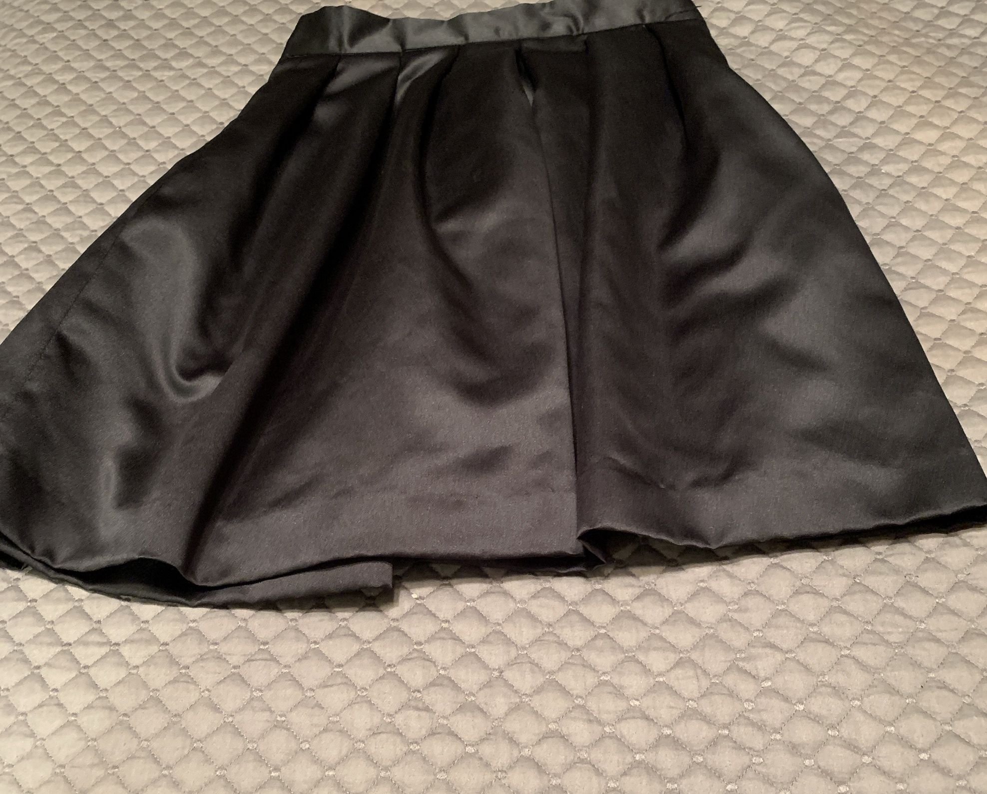 Mini Satin Skirt With Pleads With And Lining By Hampton Night New With Tag Retail $98 Waist 27” And 20”
