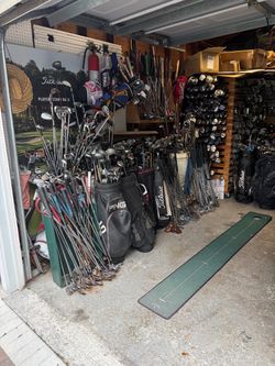 Golf club garage sale.  Come shop.  Starts today!!