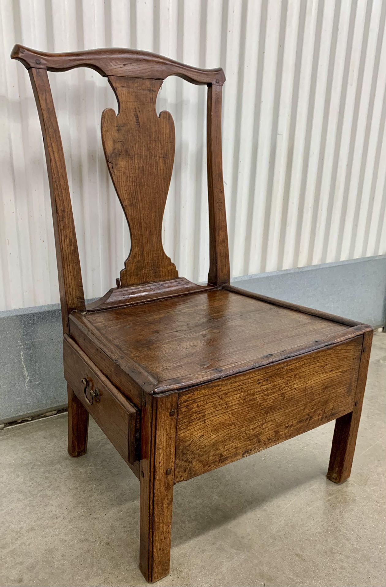 Antique 1700’s solid oak lambing chair