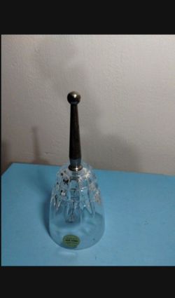 PRINCESS HOUSE CRYSTAL SILVER PLATED BELL 6.5 " - M06