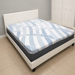 Queen Size Bed Frame + Mattress