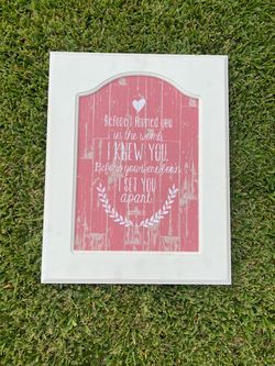 Jeremiah 1:5 Bible Verse Wall Sign