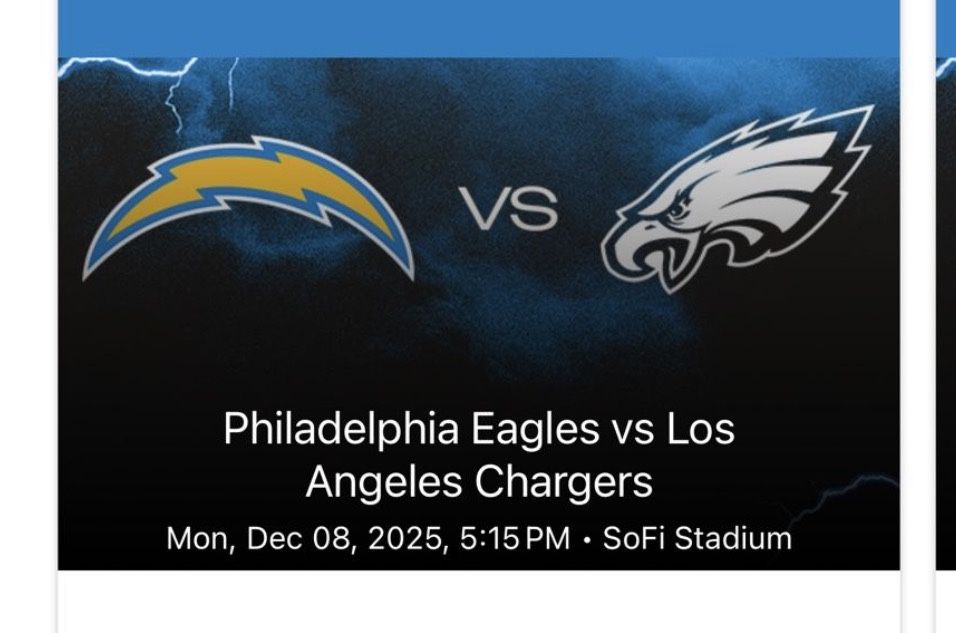 Chargers Vs Eagles Tickets