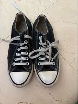 Converse black shoes size 7