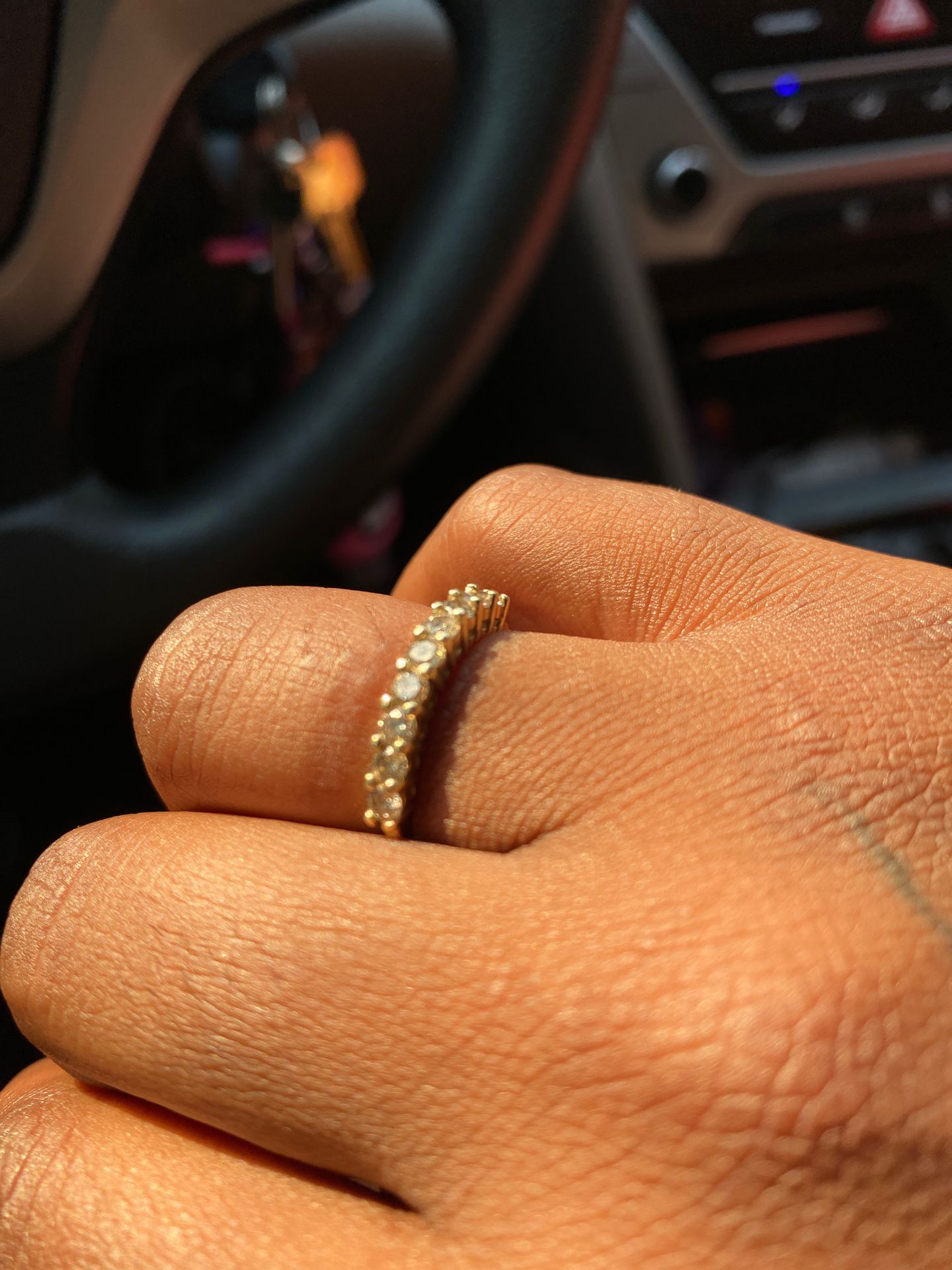 14k 6 carats diamond wedding band/anniversary ring
