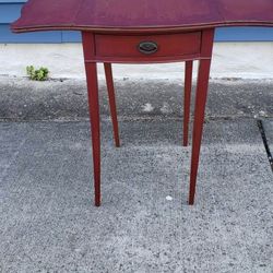 Vintage Wood Drop Leaf Side Table