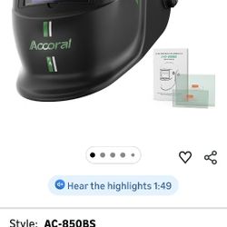 Welding helmet and Torch Set