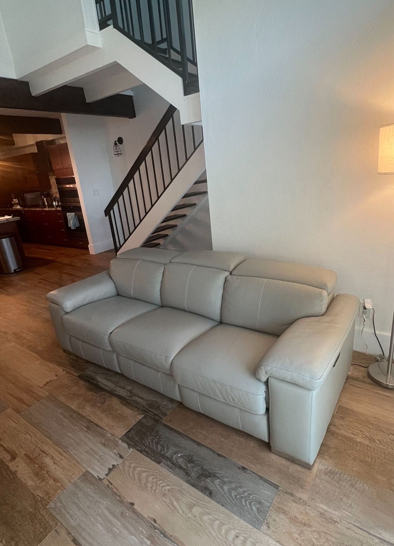 Leather Recliner Sofa - Like New